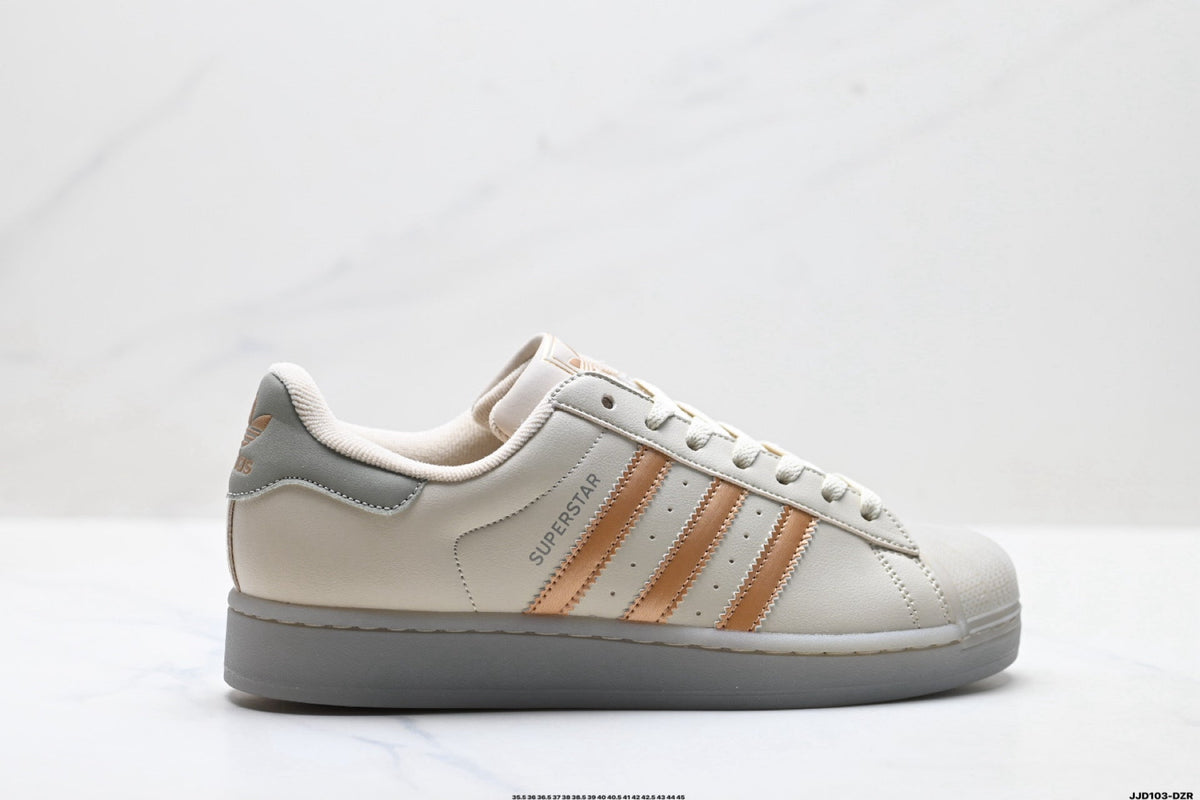 adidas Originals Superstar — Cream Clay-Orange & Grey | White Shell Toe