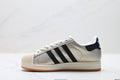 adidas Originals Superstar — Light Blue Corduroy & Burgundy | Gum Shell Toe