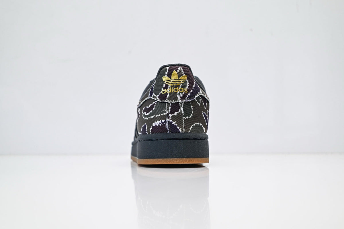 adidas Originals Superstar – Dark Floral Print Textile with Dark Grey & Gum Brown Shell Toe