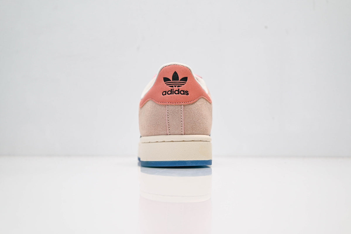 adidas Originals Superstar – Pink Suede with Black 3-Stripes & Blue Outsole
