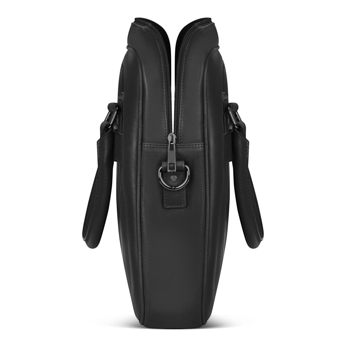 Onyx / Leather Slim Briefcase *Drop Ship*