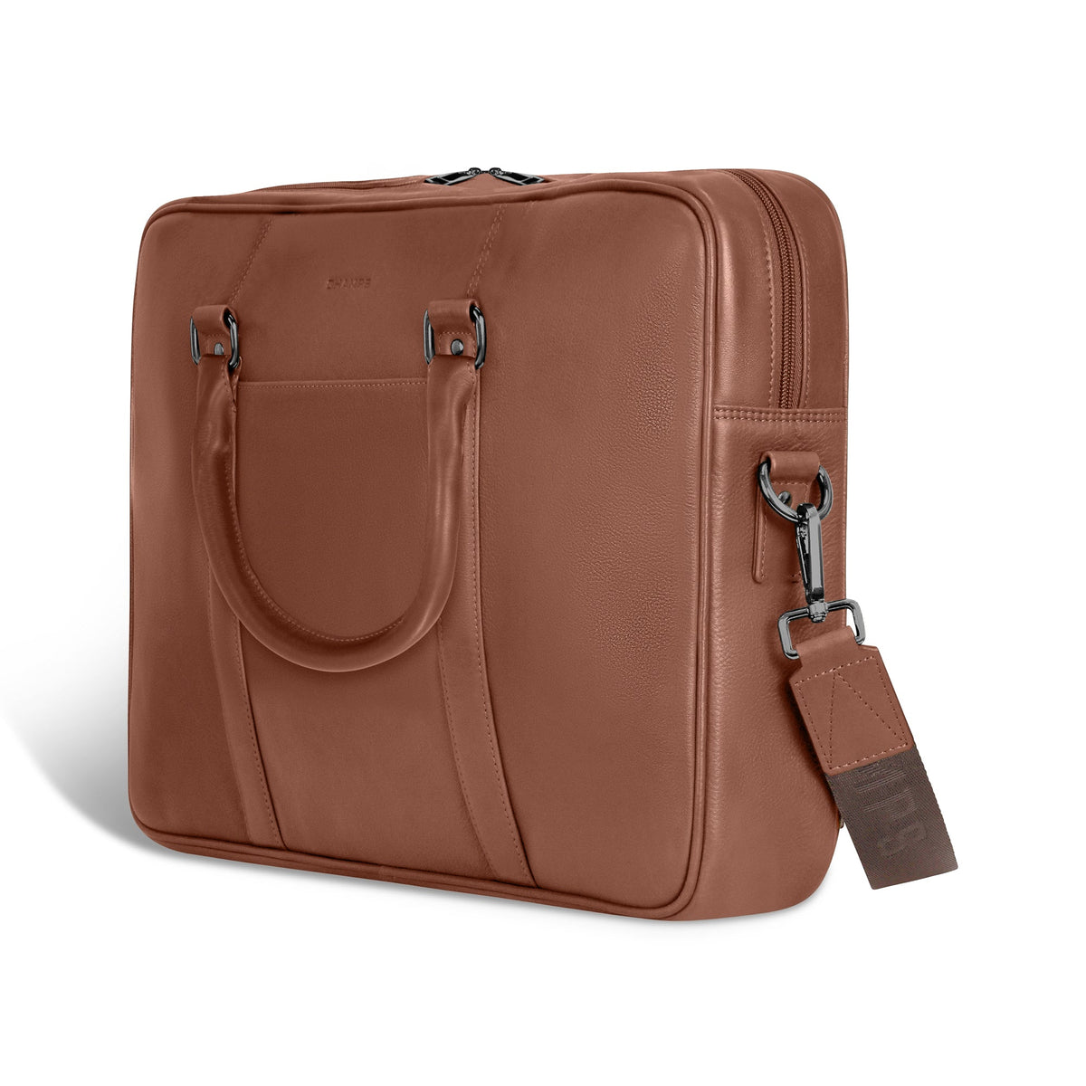 Onyx / Leather Slim Briefcase *Drop Ship*