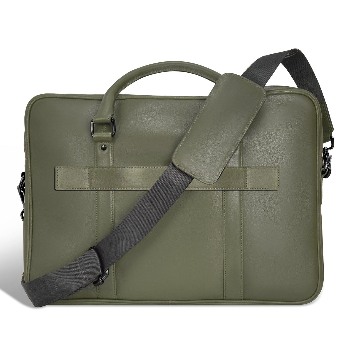 Onyx / Leather Slim Briefcase *Drop Ship*