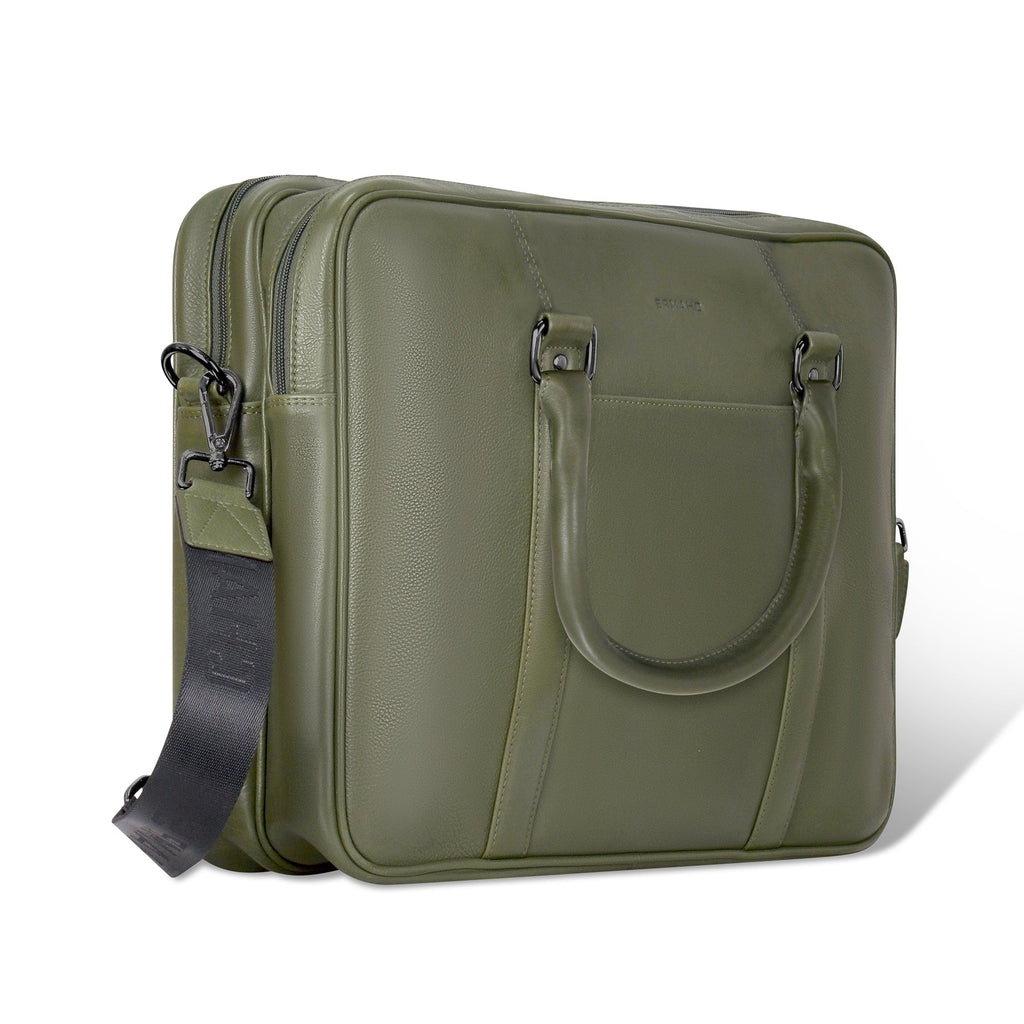 Onyx / Leather Briefcase *Drop Ship*