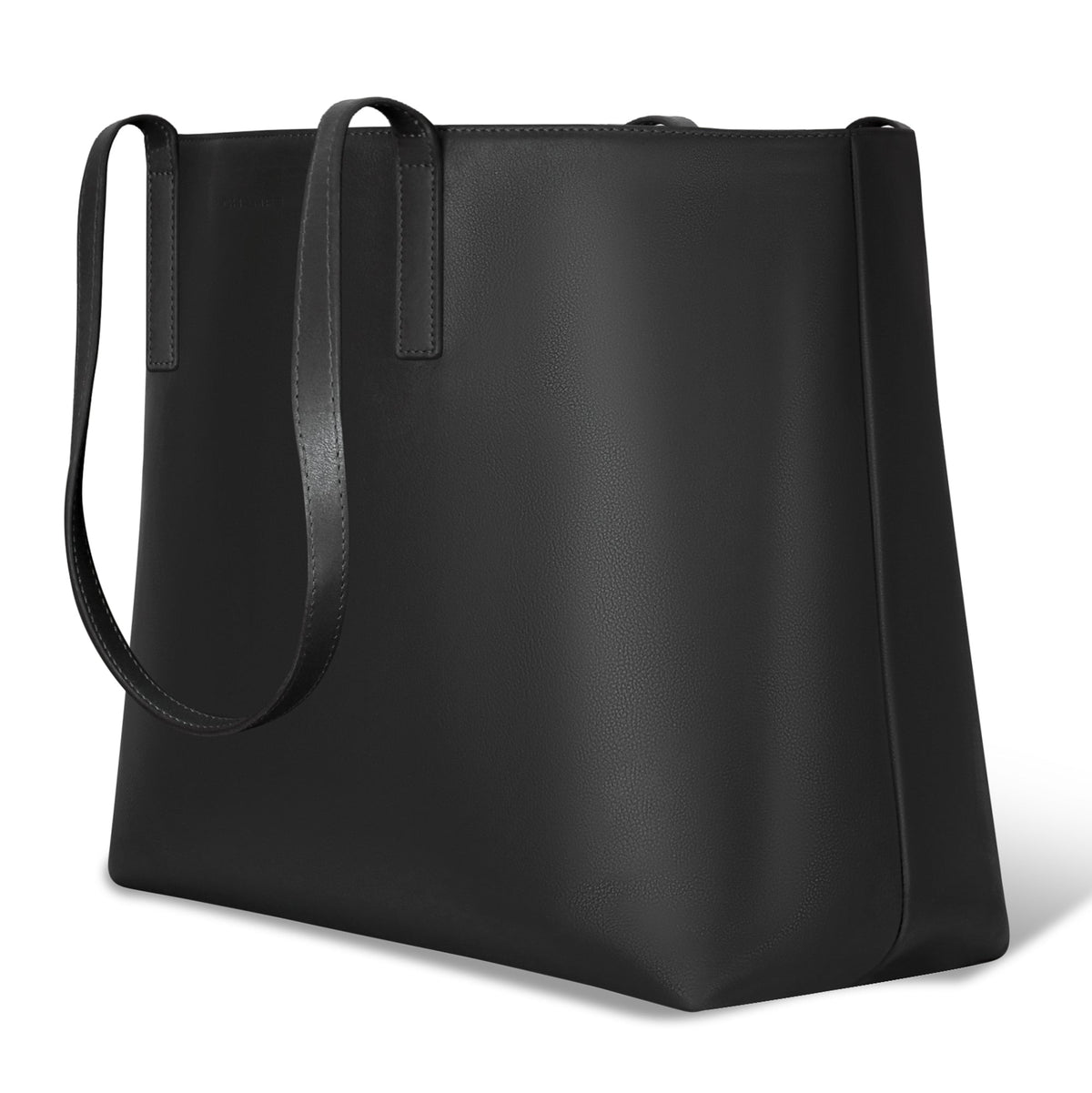Onyx / Leather Open Tote *Drop Ship*
