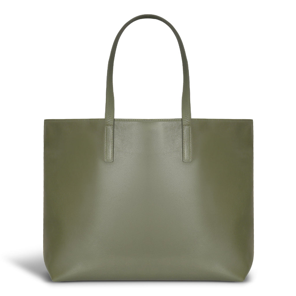Onyx / Leather Open Tote *Drop Ship*