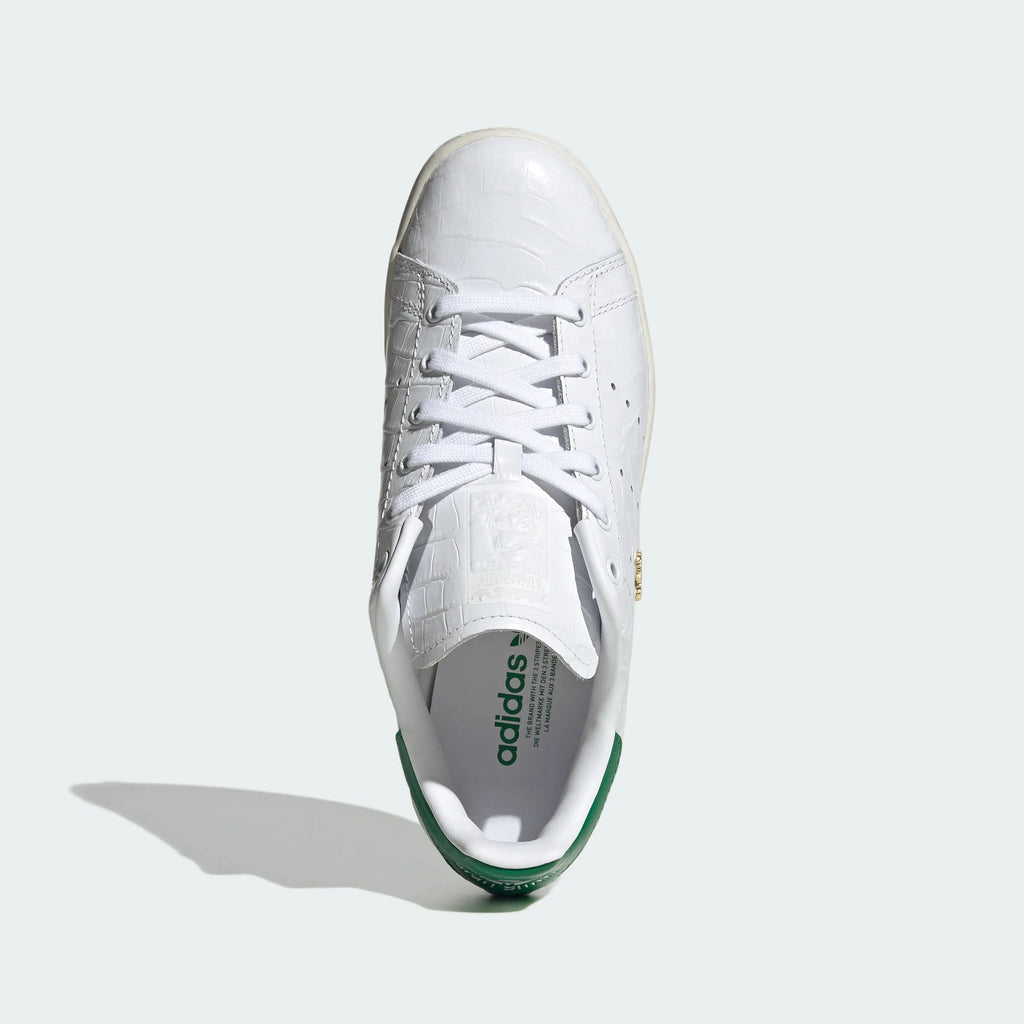 Adidas Stan Smith White / Green Crocodile Embossed