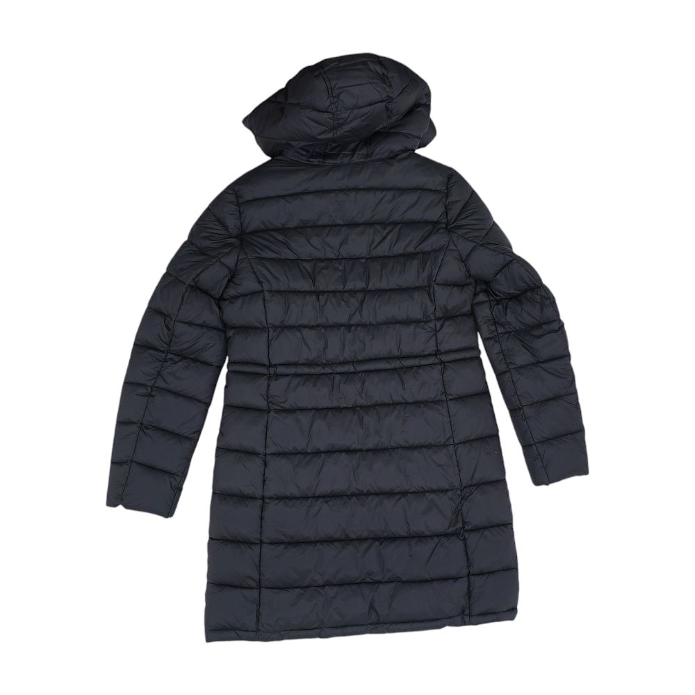 Black Solid Puffer Coat